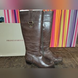 Franco Fortini Watkins Dark Brown Heeled Boots 6M